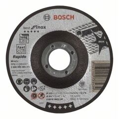  Best for Inox Rapido Gekröpfte Trennscheiben, 22,23-mm-Bohrung für kleine Winkelschleifer Bosch Trennscheibe gekröpft Best for Inox - Rapido, für kleine Winkelschleifer 12377264