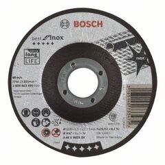  Best for Inox Gekröpfte Trennscheiben, 22,23-mm-Bohrung für kleine Winkelschleifer Bosch Trennscheibe gekröpft Best for Inox, für kleine Winkelschleifer 12377260