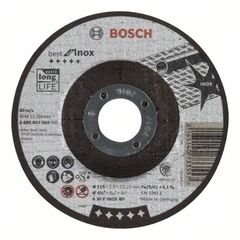  Best for Inox Gekröpfte Trennscheiben, 22,23-mm-Bohrung für kleine Winkelschleifer Bosch Trennscheibe gekröpft Best for Inox, für kleine Winkelschleifer 12377261