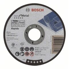  Best for Metal Rapido Trennscheiben mit gerader Ausführung, 22,23-mm-Bohrung für kleine Winkelschleifer Bosch Trennscheibe gerade Best for Metal - Rapido, für kleine Winkelschleifer 12377177