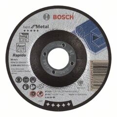  Best for Metal Rapido Gekröpfte Trennscheiben, 22,23-mm-Bohrung für kleine Winkelschleifer Bosch Trennscheibe gekröpft Best for Metal - Rapido, für kleine Winkelschleifer 12377186