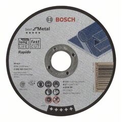  Best for Metal Rapido Trennscheiben mit gerader Ausführung, 22,23-mm-Bohrung für kleine Winkelschleifer Bosch Trennscheibe gerade Best for Metal - Rapido, für kleine Winkelschleifer 12377176