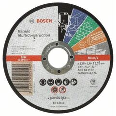  MultiConstruction Rapido Trennscheiben mit gerader Ausführung, 22,23-mm-Bohrung für kleine Winkelschleifer Bosch Trennscheibe gerade Rapido Multi Construction, für kleine Winkelschleifer 12377326