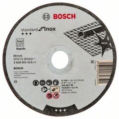  Standard for Inox Trennscheiben mit gerader Ausführung, 22,23-mm-Bohrung für kleine Winkelschleifer Bosch Trennscheibe gerade Standard for Inox, für kleine Winkelschleifer 12377289