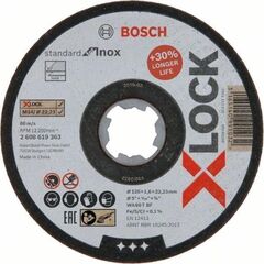  X-LOCK Trennscheiben Standard for Inox gerade Ausführung Bosch X-LOCK Standard for Inox, 125 x 1,6 mm, T41, für kleine Winkelschleifer 12377301