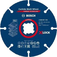  EXPERT Carbide Multi Wheel X-LOCK Trennscheiben Bosch EXPERT Carbide Multi Wheel X-LOCK Trennscheibe, 125 mm, 22,23 mm, für kleine Winkelschleifer 12377155