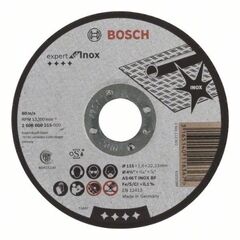  Expert for Inox Trennscheiben mit gerader Ausführung, 22,23-mm-Bohrung für kleine Winkelschleifer Bosch Trennscheibe gerade Expert for Inox, für kleine Winkelschleifer 12377270