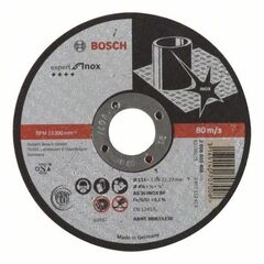  Expert for Inox Trennscheiben mit gerader Ausführung, 22,23-mm-Bohrung für kleine Winkelschleifer Bosch Trennscheibe gerade Expert for Inox, für kleine Winkelschleifer 12377268