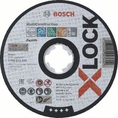 Gerade X-LOCK Trennscheiben MultiMaterial Bosch X-LOCK Multi Material 125 x 1,6 x 22,23 Trennscheibe gerade, für kleine Winkelschleifer 12377323