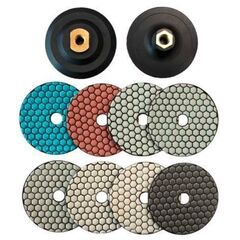  DIA-Schleifpad-Set Clever Diamant SCHLEIFPADSET 94-100, K50 - K10000, trocken 12387186
