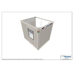  Büro- /Mannschaftscontainer Containex 10' BÜRO- /MANNSCHAFTSCONTAINER - RIH 2,54m inkl. zementg. Boden (950mm Staplertaschen) - weiß 1238768