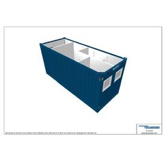  Büro- /Mannschaftscontainer mit Sanitärabteil Containex 20' KOMBI - CONTAINER - weiß 1238754