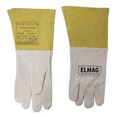  Schweißhandschuhe ELMAG 5-Finger-Schweißerhandschuhe WELDAS 10-1009 XL WIG/TIG, Ziegen-Vollleder m. Rind-Spaltleder Stulpe, Gr. 9,5 12408308