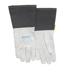  Schweißhandschuhe ELMAG 5-Finger-Schweißerhandschuhe WELDAS 10-1004 S WIG/TIG, Ziegen-Vollleder m. Stuple, flammenh.BW u. verst. Handfl., Gr. 7,5 12408299