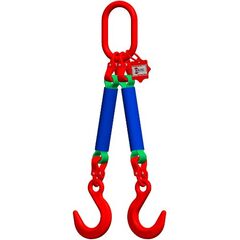 2-Strang mit Standard-Aufhängering McBULL® 2-Strang-Rundschlingengehänge, 1 Meter, 0-45° = 2800 kg/45-60°= 2000 kg, Typ6 12399437