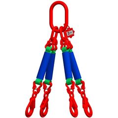  4-Strang mit Standard-Aufhängering McBULL® 4-Strang-Rundschlingengehänge, 1 Meter, 0-45° = 10500 kg/45-60°= 7500 kg, Typ5 12399504