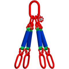  4-Strang mit Standard-Aufhängering McBULL® 4-Strang-Rundschlingengehänge, 1 Meter, 0-45° = 10500 kg/45-60°= 7500 kg, Typ8 12399507