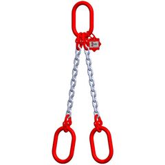  2-Strang-Kettengehänge, mit galvanisch verzinkter Kette mit Standard-Aufhängering McBULL® 2-Strang-Kettengehänge, GK8, galv. verz., 13 mm, 1 Meter, Typ8"GV" 12399780