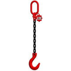  1-Strang-Kettengehänge, mit schwarz lackierter Kette mit Standard-Aufhängering McBULL® 1-Strang-Kettengehänge, GK8, schwarz, 7 mm, 1 Meter, Typ3 12400369
