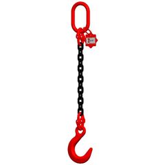 1-Strang-Kettengehänge, mit schwarz lackierter Kette mit Standard-Aufhängering McBULL® 1-Strang-Kettengehänge, GK8, schwarz, 13 mm, 1 Meter, Typ6 12400396
