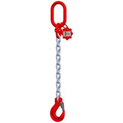  1-Strang-Kettengehänge, mit galvanisch verzinkter Kette mit Standard-Aufhängering McBULL® 1-Strang-Kettengehänge, GK8, galv. verz., 13 mm, 1 Meter, Typ1"GV" 12400579
