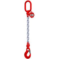  1-Strang-Kettengehänge, mit galvanisch verzinkter Kette mit Standard-Aufhängering McBULL® 1-Strang-Kettengehänge, GK8, galv. verz., 10 mm, 1 Meter, Typ4"GV" 12400574