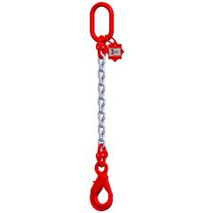  1-Strang-Kettengehänge, mit galvanisch verzinkter Kette mit Standard-Aufhängering McBULL® 1-Strang-Kettengehänge, GK8, galv. verz., 13 mm, 1 Meter, Typ5"GV" 12400583