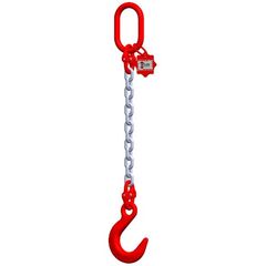  1-Strang-Kettengehänge, mit galvanisch verzinkter Kette mit Standard-Aufhängering McBULL® 1-Strang-Kettengehänge, GK8, galv. verz., 7 mm, 1 Meter, Typ6"GV" 12400560