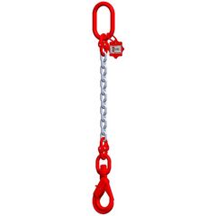  1-Strang-Kettengehänge, mit galvanisch verzinkter Kette mit Standard-Aufhängering McBULL® 1-Strang-Kettengehänge, GK8, galv. verz., 16 mm, 1 Meter, Typ7"GV" 12400593