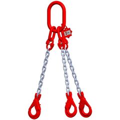  3-Strang-Kettengehänge, mit galvanisch verzinkter Kette mit Standard-Aufhängering McBULL® 3-Strang-Kettengehänge, GK8, galv. verz., 16 mm, 1 Meter, Typ2"GV" 12400995