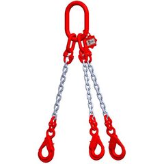  3-Strang-Kettengehänge, mit galvanisch verzinkter Kette mit Standard-Aufhängering McBULL® 3-Strang-Kettengehänge, GK8, galv. verz., 13 mm, 1 Meter, Typ5"GV" 12400990