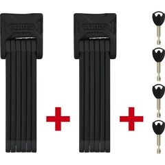  Gelenkbügelschlösser Abus Faltschloss 6000/90 black SH TwinSet OneKey 12353806