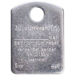  Prüfanhänger Prüfanhänger für Zurrketten GK8+GK10 (ohne Ring) 12401481