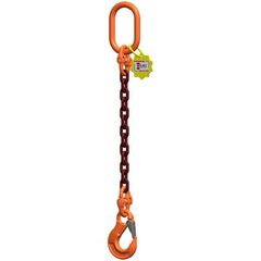  1-Strang-Kettengehänge, mit PAS-Kette mit Sonder-Aufhängering (für Kranhaken DIN 15401 Nr. 25) McBULL® 1-Strang-Kettengehänge, GK10, PAS-Kette, 6 mm, 1 Meter, Typ4K25 12401697