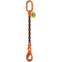  1-Strang-Kettengehänge, mit PAS-Kette mit Sonder-Aufhängering (für Kranhaken DIN 15401 Nr. 25) McBULL® 1-Strang-Kettengehänge, GK10, PAS-Kette, 7 mm, 1 Meter, Typ5K25 12401706