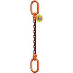  1-Strang-Kettengehänge, mit PAS-Kette mit Sonder-Aufhängering (für Kranhaken DIN 15401 Nr. 25) McBULL® 1-Strang-Kettengehänge, GK10, PAS-Kette, 7 mm, 1 Meter, Typ8K25 12401709