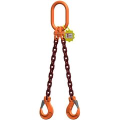  2-Strang-Kettengehänge, mit PAS-Kette mit Standard-Aufhängering McBULL® 2-Strang-Kettengehänge, GK10, PAS-Kette, 7 mm, 1 Meter, Typ1 12401963