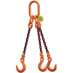  3-Strang-Kettengehänge, mit PAS-Kette mit Sonder-Aufhängering (für Kranhaken DIN 15401 Nr. 25) McBULL® 3-Strang-Kettengehänge, GK10, PAS-Kette, 6 mm, 1 Meter, Typ6K25 12402293