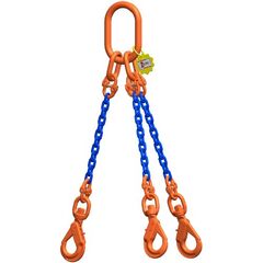  3-Strang-Kettengehänge, mit Sondergüte-Kette mit Sonder-Aufhängering (für Kranhaken DIN 15401 Nr. 25) McBULL® 3-Strang-Kettengehänge, GK10, Sondergüte-Kette, 6 mm, 1 Meter, Typ7K25 12402081