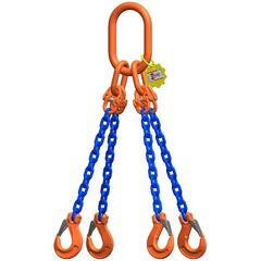  4-Strang-Kettengehänge, mit Sondergüte-Kette mit Standard-Aufhängering McBULL® 4-Strang-Kettengehänge, GK10, Sondergüte-Kette, 8 mm, 1 Meter, Typ1 12402352