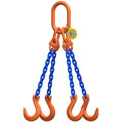  4-Strang-Kettengehänge, mit Sondergüte-Kette mit Standard-Aufhängering McBULL® 4-Strang-Kettengehänge, GK10, Sondergüte-Kette, 7 mm, 1 Meter, Typ3 12402346
