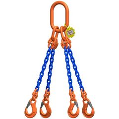  4-Strang-Kettengehänge, mit Sondergüte-Kette mit Standard-Aufhängering McBULL® 4-Strang-Kettengehänge, GK10, Sondergüte-Kette, 8 mm, 1 Meter, Typ4 12402355