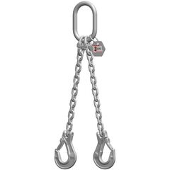  2-Strang-Kettengehänge mit Standard-Aufhängering McBULL® 2-Strang-Kettengehänge, GK6 (INOX), 10 mm, 1 Meter, Typ1 12402879