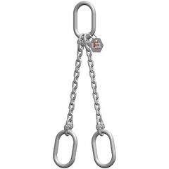  2-Strang-Kettengehänge mit Standard-Aufhängering McBULL® 2-Strang-Kettengehänge, GK6 (INOX), 8 mm, 1 Meter, Typ8 12402877