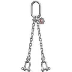  2-Strang-Kettengehänge mit Standard-Aufhängering McBULL® 2-Strang-Kettengehänge, GK6 (INOX), 13 mm, 1 Meter, Typ9 12402885