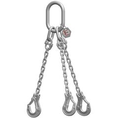  3-Strang-Kettengehänge mit Standard-Aufhängering McBULL® 3-Strang-Kettengehänge, GK6 (INOX), 8 mm, 1 Meter, Typ1 12402903