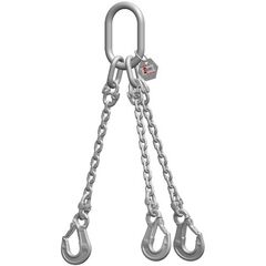  3-Strang-Kettengehänge mit Standard-Aufhängering McBULL® 3-Strang-Kettengehänge, GK6 (INOX), 6 mm, 1 Meter, Typ4 12402900