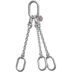  3-Strang-Kettengehänge mit Standard-Aufhängering McBULL® 3-Strang-Kettengehänge, GK6 (INOX), 8 mm, 1 Meter, Typ8 12402905
