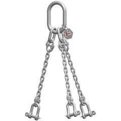  3-Strang-Kettengehänge mit Standard-Aufhängering McBULL® 3-Strang-Kettengehänge, GK6 (INOX), 8 mm, 1 Meter, Typ9 12402906