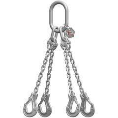  4-Strang-Kettengehänge mit Standard-Aufhängering McBULL® 4-Strang-Kettengehänge, GK6 (INOX), 8 mm, 1 Meter, Typ1 12402941